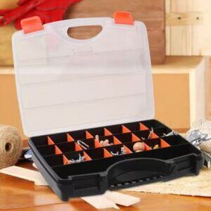 NEW 21 Compartment Plastic Portable Small Parts Organizer Tool Box Divider Divid